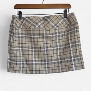 $5 ADD ON Ardene Plaid Mini Skirt with side zipper Size Small Like New!